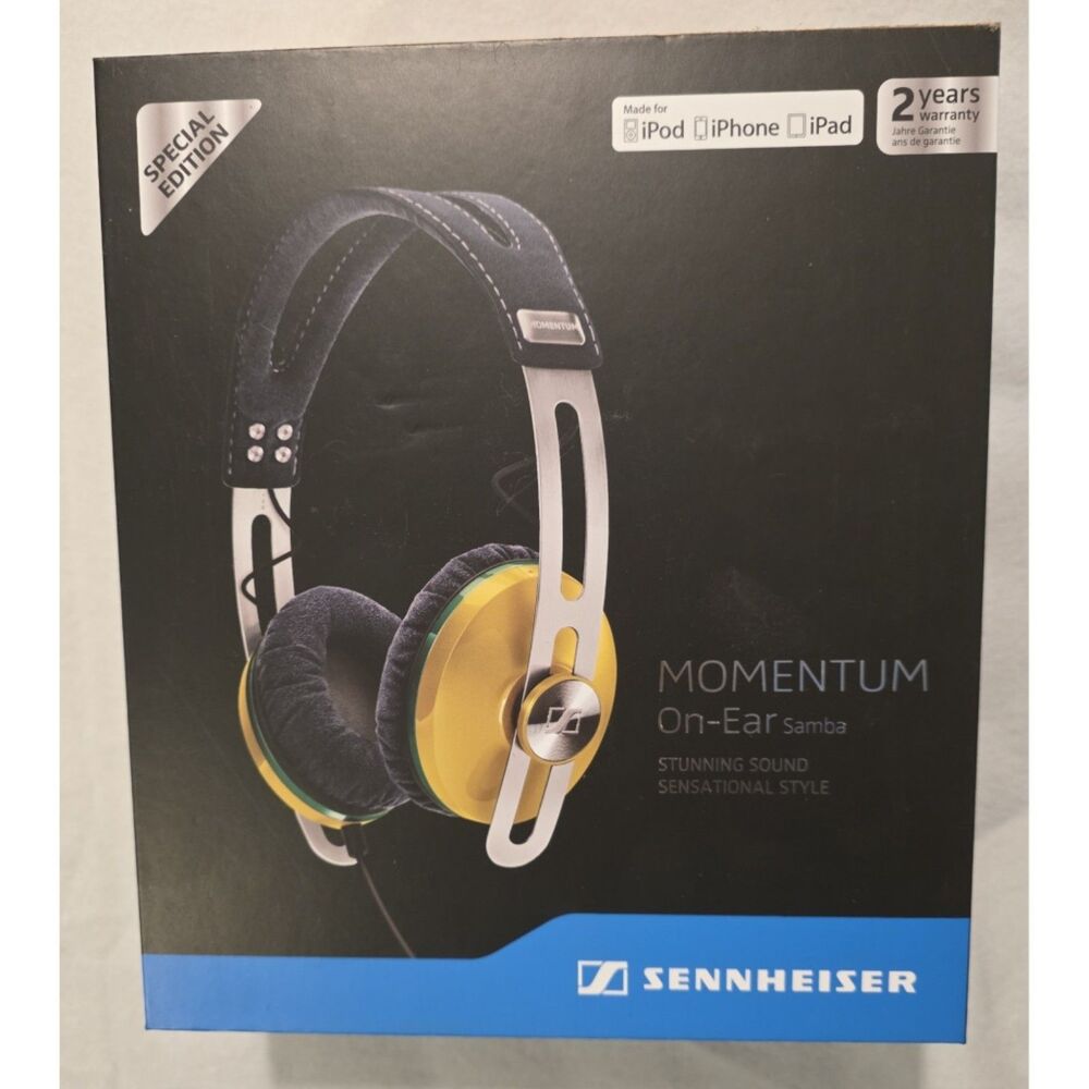 NIB Sennheiser Momentum On-Ear Samba Headphones Special Edition Brazil World Cup